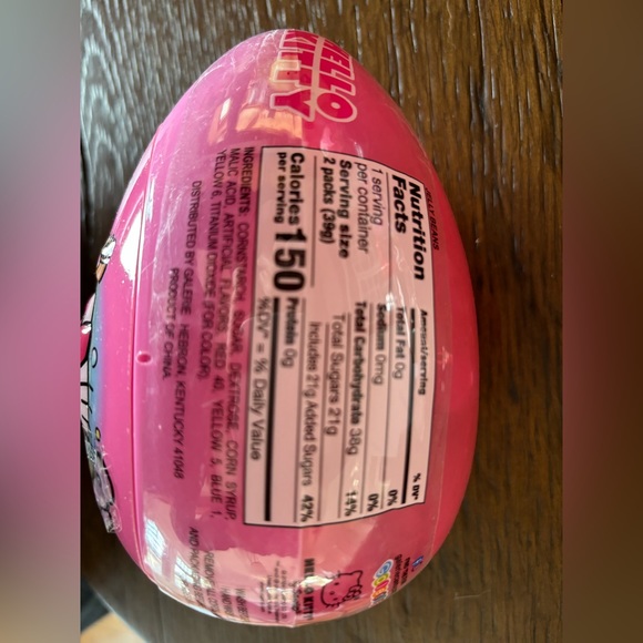 Hello Kitty 6 inch Plastic Easter Egg Filled With Stickers and Jelly Beans NEW - Picture 2 of 2